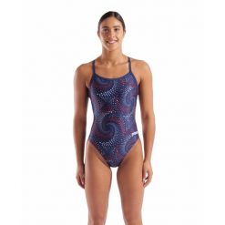 Strój Kąpielowy Damski Arena Firefloswimsuit Challeng. Niebieskie stroje jednoczęściowe Arena, bez wzorów. Za 259.99 zł.