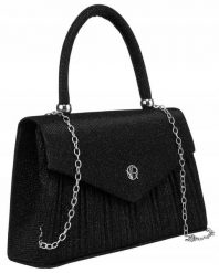 Kopertówka elegancka Rovicky R-XS003 czarna. Czarne torebki wieczorowe damskie ROVICKY, bez wzorów, na ramię, bez dodatków. Za 34.00 zł.