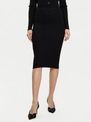 Guess Spódnica midi W5RD15 Z2V62 Czarny Slim Fit. Czarne spódnice damskie Guess, xl, z aplikacjami, z syntetyku, midi. Za 229.99 zł.