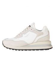 Pepe Jeans FOOTWEAR Skórzane sneakersy w kolorze beżowo-białym na koturnie rozmiar: 40. Białe obuwie sportowe damskie Pepe Jeans FOOTWEAR, z jeansu, bez zapięcia. Za 189.29 zł.