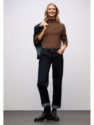 Street One Golf w kolorze jasnobrązowym rozmiar: 34. Brązowe golfy damskie Street One, bez wzorów, bez ramiączek. Za 100.75 zł.