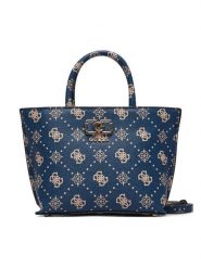 Guess Torebka Emelie Logo Mini HWGP99 28750 Granatowy. Niebieskie kuferki damskie Guess, ze skóry, bez dodatków. Za 659.99 zł.