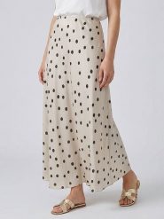 MOSS COPENHAGEN Spódnica "Clarette" w kolorze kremowo-czarnym rozmiar: XS. Białe spódnice damskie Moss Copenhagen, xs, bez wzorów, z wiskozy, maxi. Za 199.95 zł.