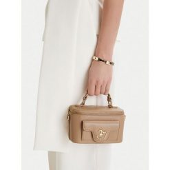Torebka Eva Minge. Brązowe kuferki damskie Eva Minge, bez wzorów, bez dodatków. Za 199.99 zł.
