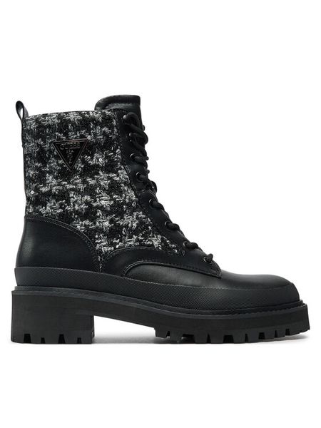 Guess Trapery Badany FLFBDN ELE10 Czarny. Czarne trapery damskie Guess, ze skóry, bez zapięcia. Za 479.99 zł.