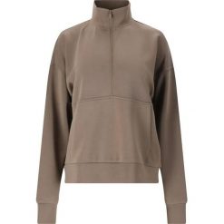 Kobieca bluza półzipowana Athlecia Jillnana. Brązowe bluzy damskie Athlecia, bez wzorów, bez kaptura. Za 277.50 zł.