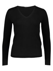 TAIFUN Sweter w kolorze czarnym rozmiar: 40. Czarne swetry klasyczne damskie Taifun, ze splotem, bez kołnierzyka. Za 122.38 zł.