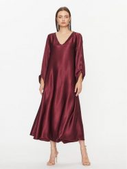Dixie Sukienka koktajlowa A782Z037 Bordowy Relaxed Fit. Czerwone sukienki damskie Dixie, bez wzorów, z wiskozy, wizytowe, bez ramiączek. Za 249.99 zł.