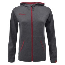 Bluza z kapturem OSHA damska szara ciemnoróżowa. Czerwone bluzy damskie LEGEA, bez wzorów, z kapturem. W wyprzedaży za 68.00 zł.