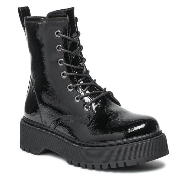 Trzewiki Jenny Fairy. Czarne botki damskie Jenny Fairy, bez obcasa, na płaskiej podeszwie, bez zapięcia. Za 179.99 zł.