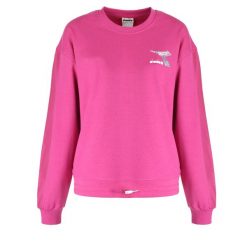 Bluza damska DIADORA L.SWEAT FLOSS. Czerwone bluzy damskie Diadora, l, bez wzorów, bez kaptura. Za 99.99 zł.