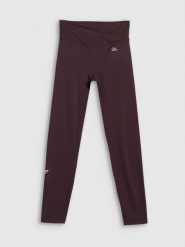 4F Legginsy treningowe damskie 4F x Anna Lewandowska - brązowe M. Brązowe legginsy damskie 4F, l, bez wzorów, z materiału, z podwyższonym stanem, na fitness i siłownię. Za 129.99 zł.