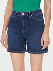 Tommy Hilfiger Szorty jeansowe Dnm Straight Short Rw Kai WW0WW41320 Niebieski Slim Fit. Niebieskie szorty damskie Tommy Hilfiger, bez wzorów, z bawełny. Za 199.99 zł.