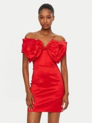 Bardot Sukienka koktajlowa 54327DB2 Czerwony Slim Fit. Czerwone sukienki damskie Bardot, bez wzorów, z syntetyku, wizytowe, bez ramiączek. Za 569.99 zł.