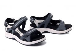 JOSEF SEIBEL 97302 TE380 507 Estelle 02 dunkelblau-multi, sandały damskie. Niebieskie sandały damskie Josef Seibel, bez wzorów, ze skóry, bez obcasa, bez zapięcia. Za 409.90 zł.