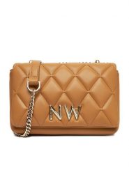 Nine West Torebka CEO-CHARLOTTE-I-S22558 Brązowy. Brązowe torebki klasyczne damskie Nine West, z materiału, bez dodatków. Za 189.99 zł.
