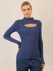 APART Sweter w kolorze niebieskim rozmiar: 34. Niebieskie swetry klasyczne damskie Apart, z kaszmiru, bez kołnierzyka. Za 130.99 zł.