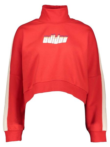 Adidas Bluza w kolorze czerwonym rozmiar: 42. Czerwone bluzy damskie Adidas, bez wzorów, bez kaptura. Za 75.34 zł.