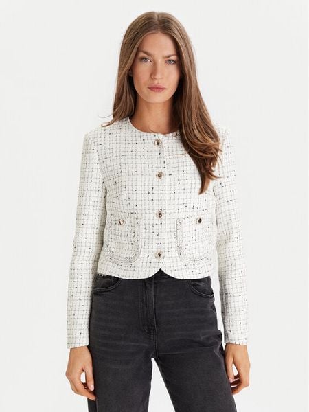 Morgan Marynarka 252-VGABY Écru Slim Fit. Marynarki i żakiety damskie Morgan, bez wzorów, z syntetyku. Za 329.99 zł.