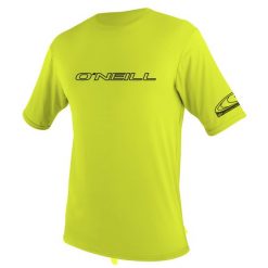 Koszulka ONEILL BASIC SKINS S/S SUN SHIRT Lime L. Zielone bluzki damskie O'Neill, l, bez wzorów, ze skóry, sportowe, bez kołnierzyka, bez ramiączek. Za 99.99 zł.