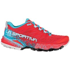 Techniczne kapcie La Sportiva Akasha II do biegania wytrzymałościowego. Czerwone kapcie damskie La Sportiva, z materiału. Za 800.10 zł.