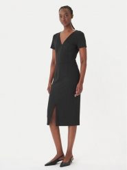 HUGO Sukienka koktajlowa Kalamara-3 50533641 Czarny Slim Fit. Czarne sukienki damskie Hugo, bez wzorów, z syntetyku, wizytowe, bez ramiączek. Za 1,259.00 zł.