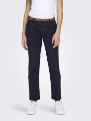 JDY Spodnie chino "Chicago" w kolorze granatowym rozmiar: XL/L32. Niebieskie spodnie materiałowe damskie JDY, bez wzorów, z tkaniny. Za 83.42 zł.