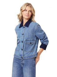 Scotch & Soda Kurtka dżinsowa w kolorze niebieskim rozmiar: S. Niebieskie kurtki damskie Scotch & Soda, s, bez wzorów, z bawełny, bez kaptura. Za 217.99 zł.