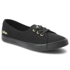 Trampki damskie Lee Cooper, cholewka z materiału tekstylnego elastyczne sznurówki na płaskiej podeszwie, czarne, LCW-26-02-4045L SVL-395. Czarne trampki damskie Lee Cooper, bez wzorów, bez zapięcia. Za 119.00 zł.