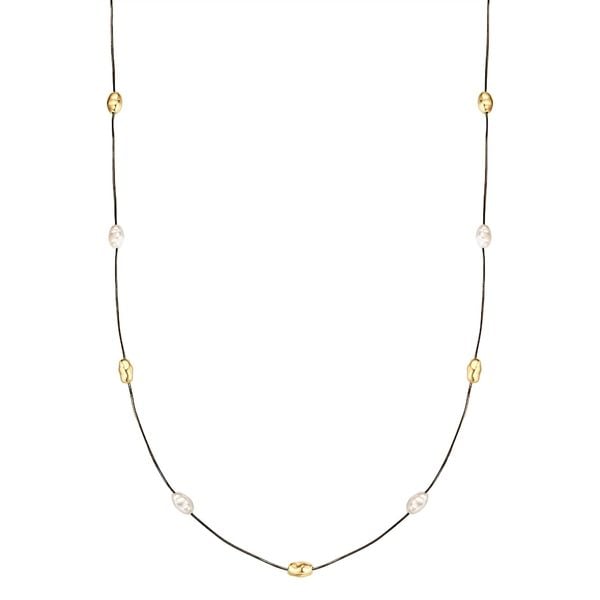 Yokoamii Naszyjnik z pozlacanego mosiadzu z Perla (synth.) Naszyjniki 1 ct Damski. Białe naszyjniki damskie Yokoamii, z perłą, pozłacane. Za 189.99 zł.