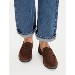 Lordsy JENNY. Brązowe półbuty damskie Jenny, bez wzorów, bez obcasa, bez zapięcia. Za 129.99 zł.