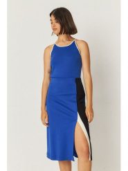 SKFK Spódnica "Baiza" w kolorze niebieskim rozmiar: 40. Niebieskie spódnice damskie SKFK, na co dzień, bez wzorów, z bawełny, midi. Za 152.99 zł.