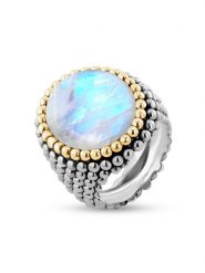 Nomad Pozłacany pierścionek z kamieniem księżycowym rozmiar: 60. Niebieskie pierścionki damskie Nomad, z kamieniem księżycowym, pozłacane. Za 370.71 zł.