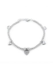 CHARM'S Srebrna bransoletka z zawieszką rozmiar: onesize. Szare bransoletki damskie CHARM'S, srebrne. Za 166.88 zł.