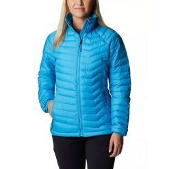 Kurtka przejściowa damska Columbia Powder Lite. Niebieskie kurtki damskie Columbia, xs, bez wzorów, bez kaptura. Za 499.00 zł.
