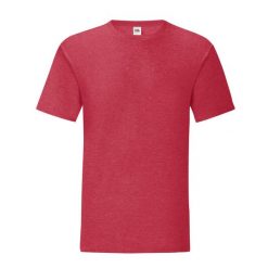 Koszulka Unisex Dla Dorosłych Iconic Heather. Czerwone bluzki damskie Fruit of the Loom, l, bez wzorów, sportowe, bez kołnierzyka, bez ramiączek. Za 33.99 zł.