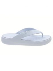 Crocs Japonki "Getaway" w kolorze białym rozmiar: 36/37. Białe klapki damskie Crocs, bez wzorów, z otwartym noskiem, bez obcasa, bez zapięcia. Za 92.21 zł.