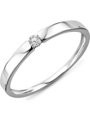 Diamant Exquis Złoty pierścionek z diamentem rozmiar: 48. Szare pierścionki damskie Diamant Exquis, z diamentem, złote. Za 1,032.28 zł.