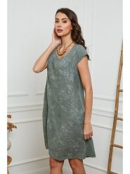 Joséfine Lniana sukienka w kolorze khaki rozmiar: XXL. Brązowe sukienki damskie Joséfine, bez wzorów, ze lnu, bez ramiączek. Za 223.99 zł.