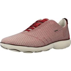 Tenisówki Geox Model D Nebula Kolor Czerwony. Czerwone trampki damskie Geox, bez wzorów, ze skóry, bez zapięcia. Za 298.99 zł.
