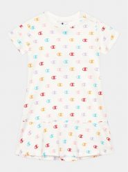 Champion Sukienka codzienna 404687 Biały Regular Fit. Białe sukienki dziewczęce Champion, bez wzorów, z bawełny, bez ramiączek, proste. Za 89.99 zł.
