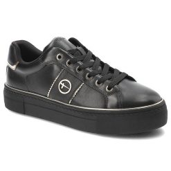 Czarne Senakersy Tamaris Buty Ze Skóry Naturalnej. Czarne obuwie sportowe damskie Tamaris, na wiosnę, ze skóry, bez zapięcia, trekkingowe. Za 249.00 zł.