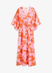 Sukienka maxi z lejącej satyny. Fioletowe sukienki damskie bonprix, bez wzorów, z satyny, bez ramiączek. Za 149.99 zł.