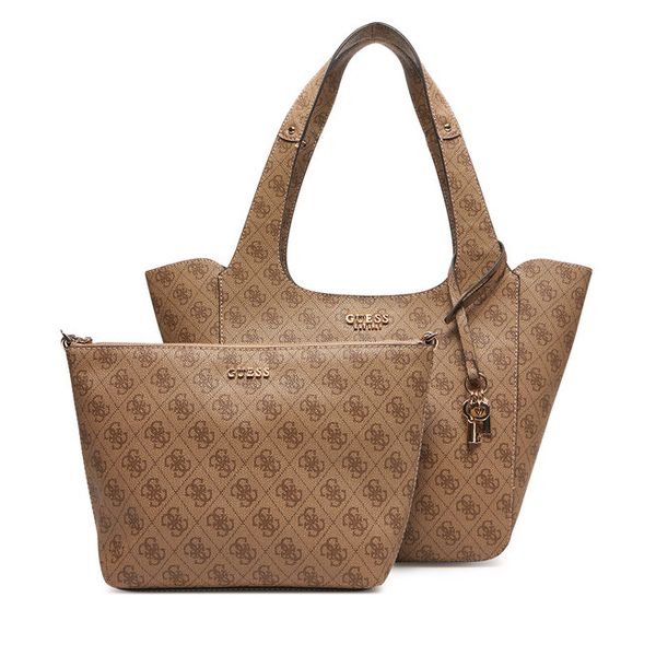 Torebka Guess. Brązowe torebki klasyczne damskie Guess, bez dodatków. Za 349.99 zł.