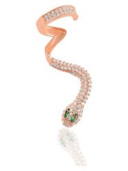 Miu Silver Pozłacany kolczyk z kamieniami szlachetnymi rozmiar: onesize. Różowe kolczyki damskie Miu Silver, pozłacane. Za 86.99 zł.