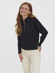 Vero Moda Sweter "Saba" w kolorze czarnym rozmiar: XS. Czarne swetry klasyczne damskie Vero Moda, xs, ze splotem, bez kołnierzyka. Za 65.85 zł.
