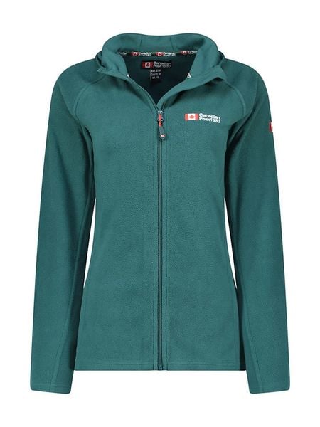 Canadian Peak Kurtka polarowa "Tugoodeak" w kolorze ciemnozielonym rozmiar: XXL. Zielone kurtki damskie Canadian Peak, xxl, bez wzorów, z materiału, bez kaptura. Za 95.92 zł.