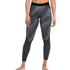 Spodnie termoaktywne damskie Odlo Blackcomb Eco, leggins. Czarne spodnie sportowe damskie ODLO, na jesień, l, bez wzorów, z materiału, z podwyższonym stanem, narciarskie. Za 300.60 zł.