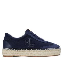 Espadryle LAUREN RALPH LAUREN. Niebieskie espadryle damskie Lauren Ralph Lauren, bez wzorów, bez obcasa. Za 449.99 zł.