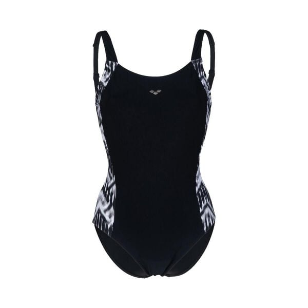 Damski kostium kąpielowy 1-częściowy Arena Emma. Czarne stroje jednoczęściowe Arena, bez wzorów. W wyprzedaży za 234.20 zł.